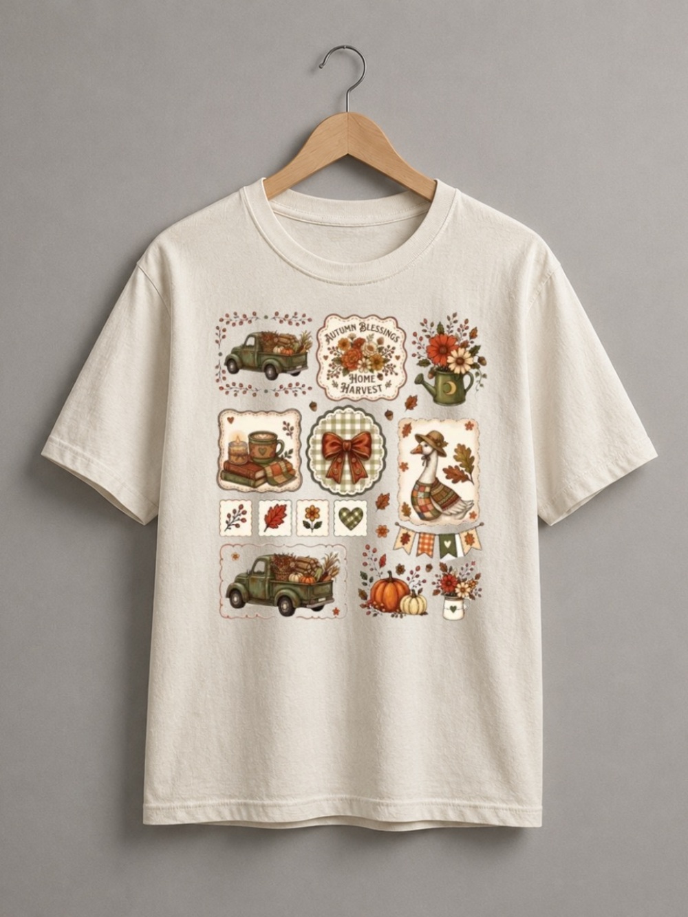 Off White Women’s Short Sleeve Fall Harvest Graphic Tee